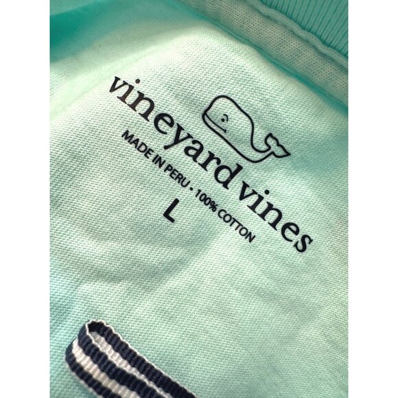 Vineyard Vines Drift Dye Size Large Whale Vintage Logo NWOT Men's Aqua - Picture 3 of 8